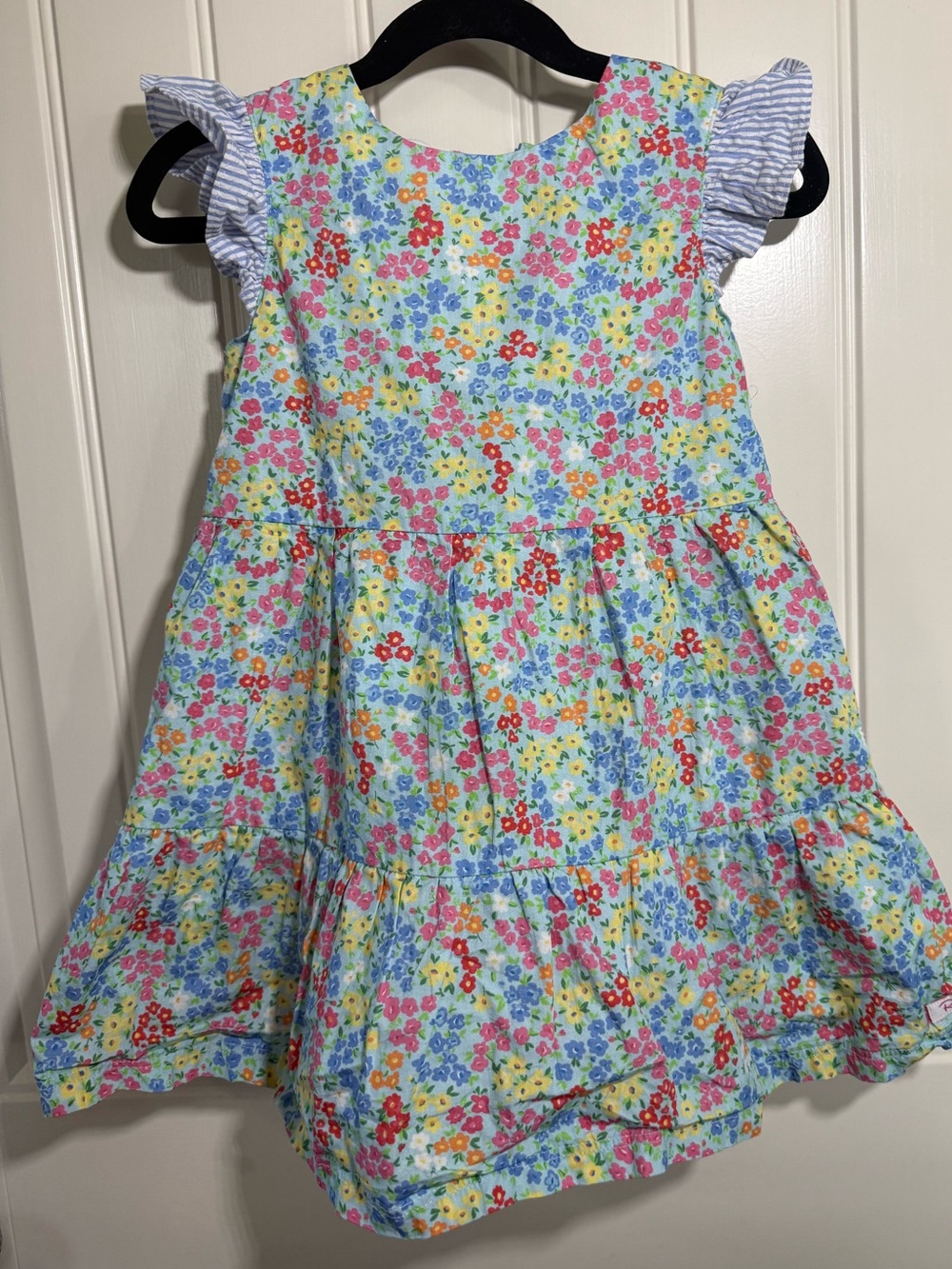 Floral tiered, Fluttered Sleeve Summer Dress